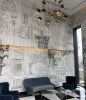Architectural Geometry | Wallpaper in Wall Treatments by Affreschi & Affreschi | One Herastrau Park in București. Item made of synthetic