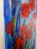 Poppies in the wind | Oil And Acrylic Painting in Paintings by Elena Parau. Item made of canvas works with contemporary & country & farmhouse style