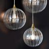 Vine Carousel Modern Chandelier - Clear Artisan Glass Globes | Pendants by Galilee Lighting. Item made of metal with glass works with modern style
