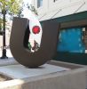 "Eye Love U" | Public Sculptures by Justin Deister. Item made of steel