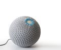 Knitted Floor Lamp - Free 30cm | Lamps by Ariel Zuckerman Studio. Item composed of fabric