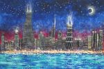 Chicago Skyline | Prints by Judith Joseph. Item composed of paper