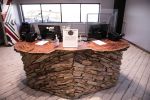 Live Edge Red Gum Wood Countertops for JSX Skyharbor lounge | Furniture by Lumberlust Designs | 2700 E Old Tower Rd in Phoenix. Item made of wood