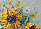 Forever Summer Flowers | Oil And Acrylic Painting in Paintings by DaggArt. Item composed of canvas & synthetic