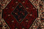 Mid Century Persian Kilim Rug Wool Red Cream Floral Senneh | Area Rug in Rugs by Rug and Kilim