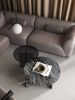 Round Coffee Table in Smoked Glass - AKA Series by Lebanto | Tables by Lebanto. Item made of glass works with minimalism & contemporary style