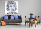the Jimi hendrix's mystery | Oil And Acrylic Painting in Paintings by Virginie SCHROEDER | New York in New York. Item made of canvas