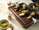 The Legend | Serving Board in Serveware by Gavin May. Item made of walnut with brass