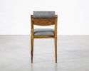 Art Deco Style Leather Dining Chair by Costantini | Chairs by Costantini Design. Item composed of wood and fabric