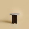 Grey Marble and Oak Side Table - SHERMAN by Lebanto | Tables by Lebanto. Item composed of oak wood and marble in minimalism or contemporary style