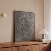 Horizontal Silver Sculptural Wall Art | Mixed Media in Paintings by Berezart. Item made of canvas compatible with minimalism and mid century modern style