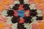 Vintage Moroccan Runner with Polychromatic Diamond Medallion | Area Rug in Rugs by Rug and Kilim