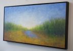 August Pond In The Park | Oil And Acrylic Painting in Paintings by Victoria Veedell. Item made of canvas