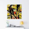 Abstract 4530 Square | Prints in Paintings by Petra Trimmel. Item composed of canvas & metal