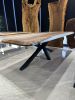 White Table - Dining Table - Live Edge Resin Table | Tables by Tinella Collection. Item composed of walnut compatible with minimalism and contemporary style