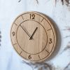 Oak Wood Wall Clock OSKARS | Decorative Objects by DABA. Item composed of oak wood compatible with minimalism and contemporary style