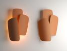 Clipper 3 | Layered Architectural Ceramic Wall Sconce | Sconces by Naaya Studio. Item made of wood with metal works with minimalism & mid century modern style