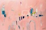 Devoted Conversations | Oil And Acrylic Painting in Paintings by Sarina Diakos Art. Item composed of canvas in minimalism or contemporary style