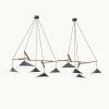 Emily Group of Nine Pendant Light – White Semi-Matte | Pendants by MOSS Objects. Item made of oak wood & steel compatible with contemporary and modern style