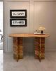 Autumn Travertine Stone Console Table - Hallway Marble Table | Tables by Tinella Collection. Item made of marble compatible with minimalism and contemporary style