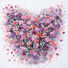 Petal Dance — Original Impasto Heart Painting | Oil And Acrylic Painting in Paintings by DaggArt. Item composed of canvas in contemporary style