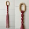 Dusty rose ombré tassel wall hanging | Tapestry in Wall Hangings by The Cotton Yarn. Item made of wood with cotton