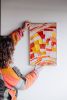 Warm Hope No. 2 | Mixed Media by Corrie in Color. Item made of leather works with contemporary style