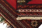 Vintage Afghan Kilim in Red with Geometric Patterns | Area Rug in Rugs by Rug and Kilim. Item made of wool