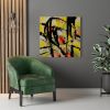 Abstract 4530 Square | Prints in Paintings by Petra Trimmel. Item composed of canvas & metal