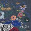hand-embroidered needlepoint NIGHTSWIMMING canvas, ooak | Embroidery in Wall Hangings by Mommani Threads. Item made of wool compatible with contemporary and eclectic & maximalism style