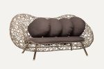 Bubbler Rattan Loveseat | Love Seat in Couches & Sofas by Monarca Goods. Item composed of wood and fabric in boho or contemporary style