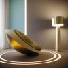 UFO Rocking Chair | Chairs by Mavimatt. Item composed of marble and leather