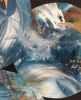 Reach for the Stars - abstract black, blue, white, golds | Oil And Acrylic Painting in Paintings by Lynette Melnyk. Item composed of canvas and synthetic