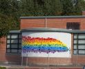 Diversity Mural in Shelton | Public Mosaics by JK Mosaic, LLC | Choice Alternative School in Shelton. Item composed of cement and synthetic