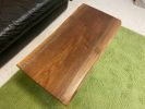 Live Edge Black Walnut Coffee Table with Steel Hairpin Legs | Tables by Carlberg Design. Item composed of walnut in minimalism or country & farmhouse style