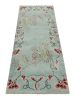 Rug & Kilim’s Chinese Art Deco Runner Rug, Bright Blue | Area Rug in Rugs by Rug and Kilim