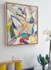 Budgie Bustle, Contemporary Abstract Painting | Oil And Acrylic Painting in Paintings by Kirsty Black. Item made of birch wood with canvas works with contemporary & eclectic & maximalism style