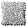 White spikes clay wall sculpture on a 20" square canvas, abs | Sculptures by Natasha Kanevski. Item made of canvas & ceramic compatible with contemporary style