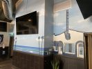 Vintage Beach Mural of San Clemente | Murals by Nichole McDaniel | Daily's Sports Grill in San Clemente. Item composed of synthetic