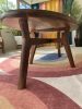 Oval Walnut coffee table | Tables by Kindred Furniture. Item made of walnut & steel compatible with mid century modern and contemporary style