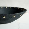 Low Wabi Sabi Bowl in Carbon Black Concrete and Brass | Decorative Bowl in Decorative Objects by Carolyn Powers Designs. Item composed of brass and concrete in minimalism or contemporary style