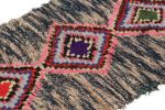 Vintage Moroccan Runner with Polychromatic Diamond Medallion | Area Rug in Rugs by Rug and Kilim