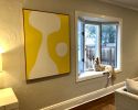 Attraction. Devotion. Yellow and White Abstract Artwork | Oil And Acrylic Painting in Paintings by Kerry Campbell. Item made of canvas with synthetic