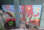 Eternal Spring - exterior tile mosaic wall mural | Art & Wall Decor by Rochelle Rose Schueler - Wild Rose Artworks LLC. Item composed of ceramic and synthetic