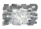 "Monochrome" Glass and Metal Wall Art Sculpture | Wall Sculpture in Wall Hangings by Karo Studios. Item made of metal with glass