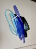 Triple Scribble (Blue) Wall Sculpture | Wall Hangings by Ryan Coleman. Item made of synthetic