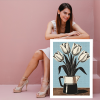 White tulips and coffee pot | Prints in Paintings by Paul Manwaring Fine Art Prints. Item composed of paper in contemporary or modern style