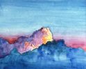 Foreshadows | Watercolor Painting in Paintings by Catherine Twomey. Item composed of wool and paper in contemporary or modern style