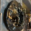 "Black Leather Pillow Effect" Mirror | Decorative Objects by IRENA TONE. Item compatible with minimalism and contemporary style