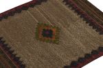 1980s Vintage Sofreh Kilim rug in Beige-Brown, Multi Hued | Area Rug in Rugs by Rug and Kilim
